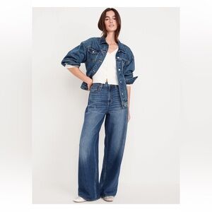 Old Navy High-Rise Baggy Wide Leg Drapey Denim SIZE 0